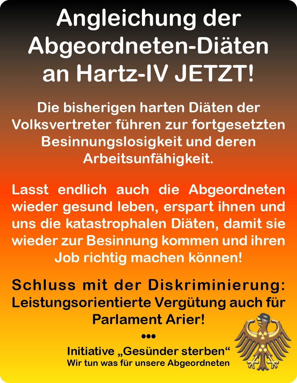 Anti-Diäten-Tag wird vom Bundestag ignoriert Angleichung-der-Diäten-an-Hartz-IV