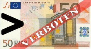 Geldkrieg in Italien, Bargeldverbot über 50 Euro ab 2013