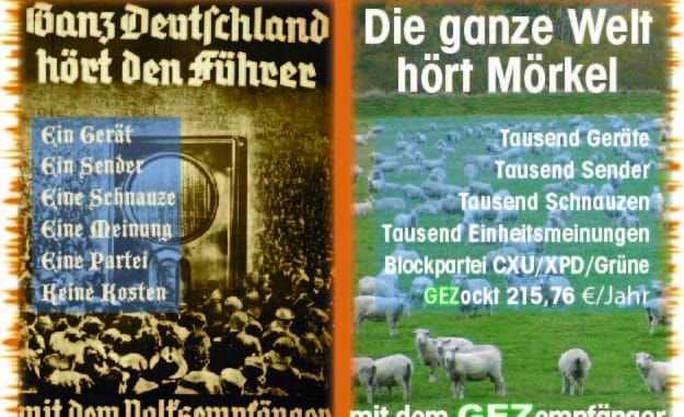 Volksempfaenger GEZ Propaganda Zwangsabgabe Vergleich 30er 2013