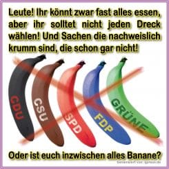 CDU CSU SPD FDP GRUENE alles Banane