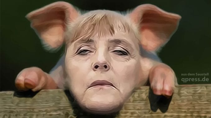 Bundes Merkel Ferkel Saustall Animal Farm Regierung