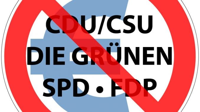 Verbot von Parteien CDU CSU SPD FDP GRUENE und Euro