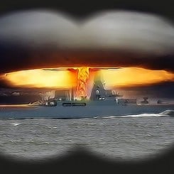 spotter kriegsschiff waffentest atompilz bedrohung