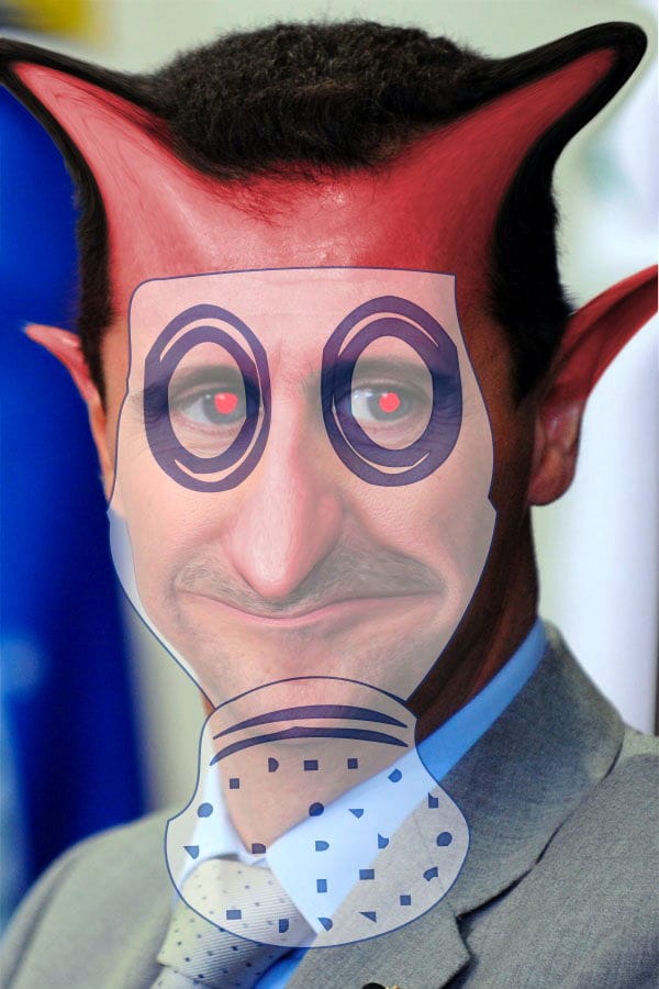 Bashar_al-Assad_gasmaske devil