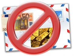 Gold Bargeld Versand Verbot in Frankreich Kriminalisierung Gesetz 2013