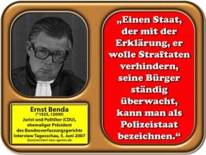 New World Stasi Datenkrake feiert längst Jahrzehnte des perpetuierenden Bestehens benda__ernst_zum_thema_polizeistaat