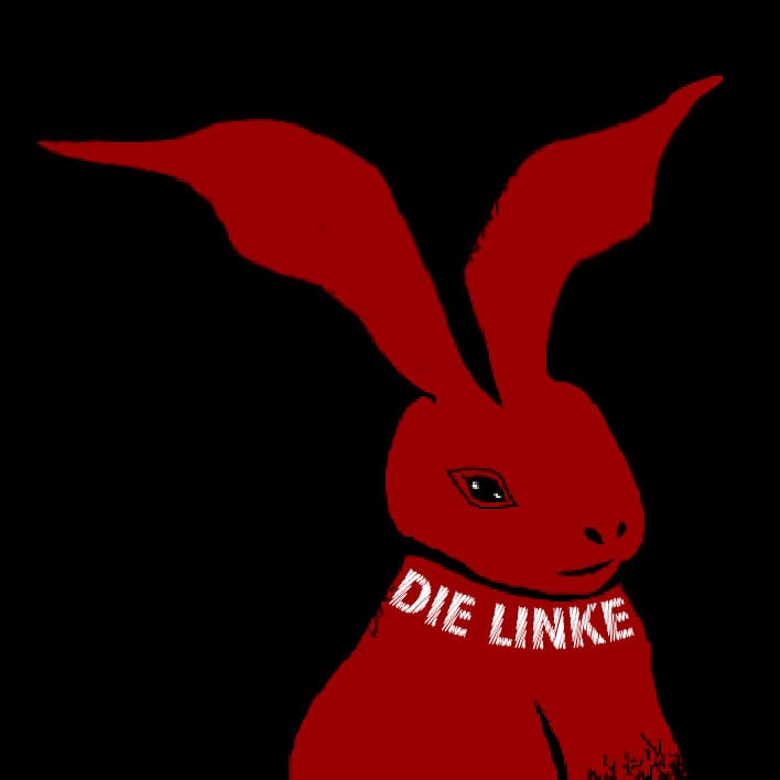 Das rote Kaninchen in Sigmar Gabriels Zauberhut Die Linke, Zauber Kaninchen aus dem SPD Hut Siegmar Gabriel Koalitionsverhandlung 2013 qpress