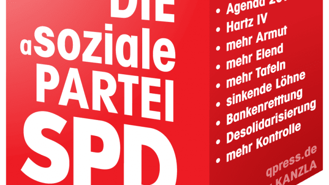 SPD Cube Logo die asoziale Partei qpress
