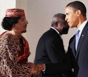 Erdoğan auf US-Abschussliste, türkischer Frühling noch diesen Herbst Barack Obama Muammar al Gaddafi Handschlag Todeskuss Mafia Verlogenheit oelbild qpress
