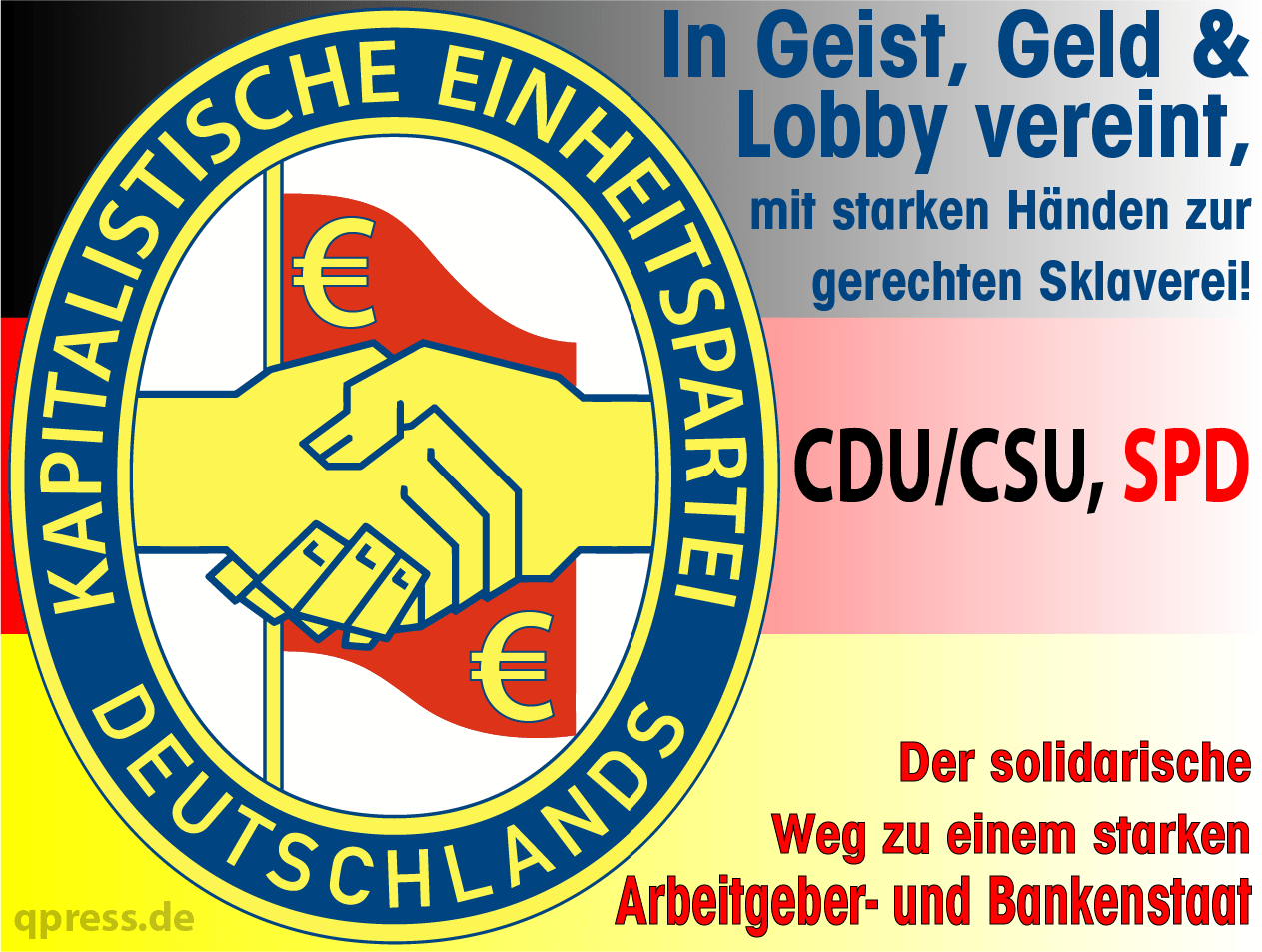 Kapitalistische-Einheitspartei-KED-CDU-CSU-SPD-Politbuero-Zentralkommitee