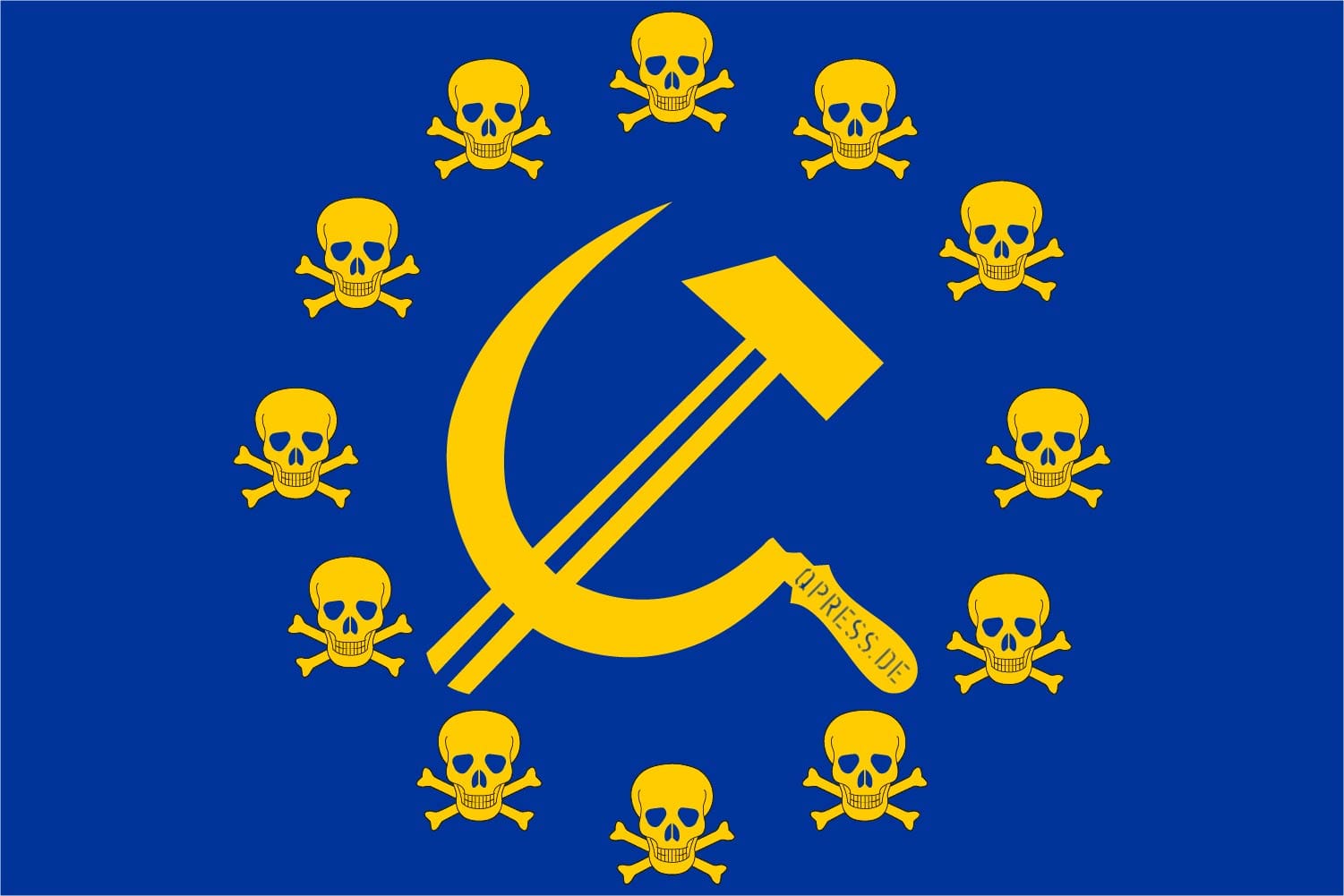 Flag_of_Europe Skull Freibeuter toedliches Europa Polit-Kmmissare-qpress