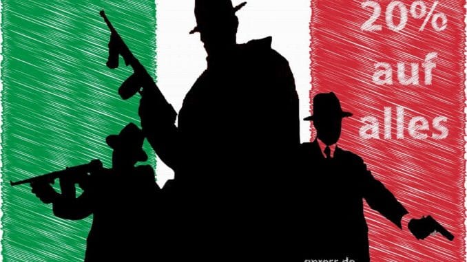 Flag of Goverment Mafia Italy Sondersteuer Abgabe Regierungskriminalitaet qpress