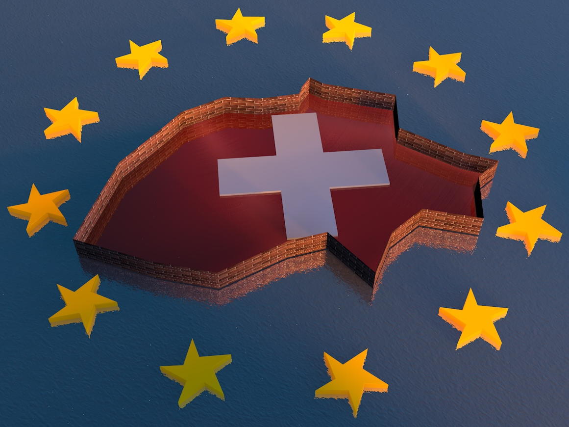 Schweizer haben kein Recht auf Selbstbestimmung Schweiz Freimauerfisch ein EU Fisch Becken