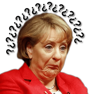 Friedes Springer-Stiefel in Merkels Fresse
