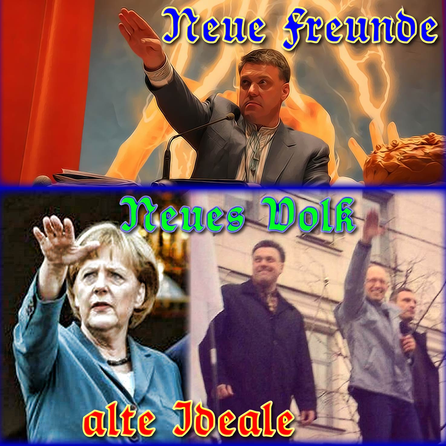 Krisensitzung Merkel-Junta verliert endgültig das Vertrauen ins Volk Neue Freunde neues Volk alte Ideale as neue Volk lauert in der Ukraine Merkel qpress Klitschko Umsturz