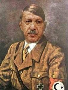 Ist Erdoğan dümmer als der Prophet erlaubt Recep Tayyip Erdogan Adolf Hitler Mischung Diktatur Europa Tuerkei Beitritt