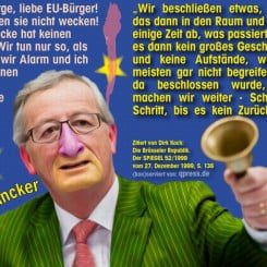 jean claude clown juncker eu diktatur kommission europa praesident wahlkampf europawahl 2014 spitzenkandidat qpress