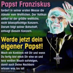 papst franziskus erste messe abkehr vom weltlichen