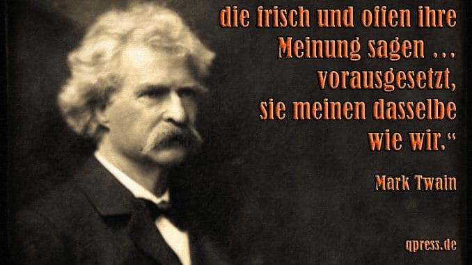 Mark Twain Meinungsfreiheit