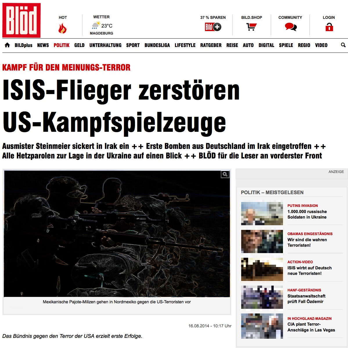 Bloed berichtet US Terrormilizen auf dem Vormarsch IS ISIS USUS USA Terror unlimited