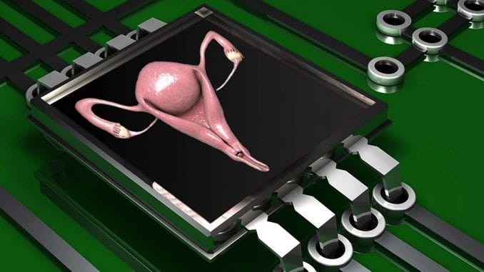 Gebaermutter Silicon Chip Verhuetung RFID Hacker Frauen Geburtenkontrolle Ueberwachungsstaat