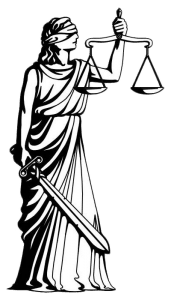 Justicia Justitia Justizia Kniebeugen statt Rechsbeugen UN Gerechtigkeit in Deutschland Rechtsstaat qpress portrait