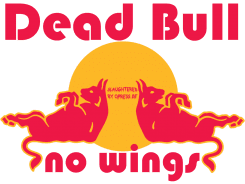 Red Dead Bull logo 150dpi no wings product fraud slaughtered false promisses falsche Versprechen by qpress
