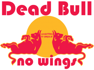 Red Bull stürzt in den USA ab, die Lüge mit den Flügeln fliegt auf Red Dead Bull logo 150dpi no wings product fraud slaughtered false promisses falsche Versprechen by qpress