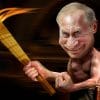 Vladimir Putin Fackel DonkeyHotey Dikatator Unruhestifter Uebeltaeter Unhold Hassfigur Feindbild