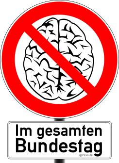Denkverbot Brain Gehirn Verbot Bundestag Plenarsaal Politik Fraktionsstimmvieh Meinungsfreiheit Pressefreiheit Gaengelung Bevormundung 150
