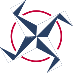 NATO Windmuehle signet Logo Nazibude weiss blau qpress