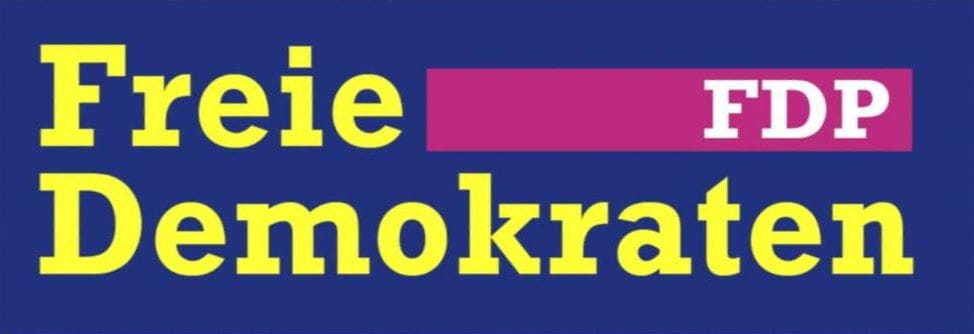 neues FDP Logo blau gelb Telekom schwul farbe letzter Versuch