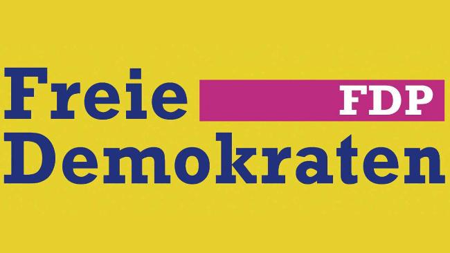 neues FDP Logo schmuddelgelb blau telekom schwul farbe letzter Versuch