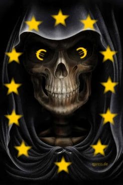 EU Monster Greaper Troll Todesengel europa synonym symbol schwarzer schwan sterbendes System
