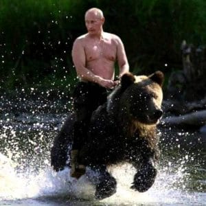 Guter oder böser Atomkrieg, wer hat die Deutungshoheit Wladimir Putin reitet den russischen Baeren oder bindet dem Westen einen auf Russland Amerika Sanktionen Propaganda