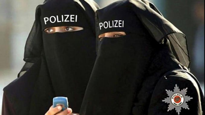 burka niqaab uniform police polizei berlin vermummung schleier islam muslima dienstkleidung halal konform