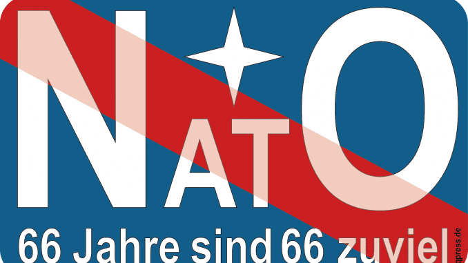 NATO 60 Jahre sind zuviel Angriffsbuendnis Nord Atlantische Terror Organisation Militaer Propaganda hetze false flag