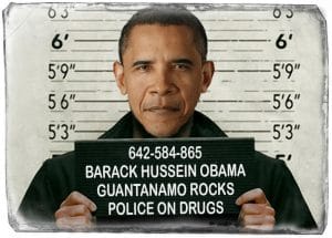 Obama im Knast, mehr Profit für US-Gefängnisindustrie Barack Hussein Obama Mug shot Knast Bild inmate Insasse Prison Knast industrie haeftling