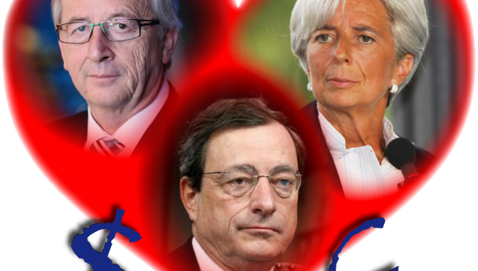 Heart and Soul of Gold Herz und Seele des Geldes currencies Draghi Lagarde Juncker Euro Dollar Money qpress fakeworld EZB Zentralbank Geldschwindel Betrueger DesTroyka