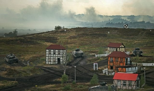 Musterkriegsgebiet der Bundeswehr aufstandsbekaempfung Buergerkrieg ueben Soldaten gegen buerger