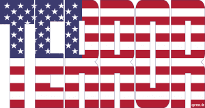US-Totalversagen bei Ausbildung gemäßigter Terroristen USA Flag Flagge Terror Imperialism Fahne Symbol Macht Weltherrschaft Gewalt Krieg Unterdrueckung weiss qpress