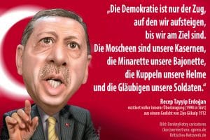 Willkommensinitiative: Deutschland muss jetzt zum Islam konvertieren Recep_Tayyip_Erdogan_Turkey_Tuerkei_prime_minister_Menschenrechte_Frauenrechte_Adalet_ve_Kalkınma_Partisi_AKP_Todesstrafe_Kurden_Bozkurt_PKK_NATO_by_DonkeyHotey_caricatures_qp