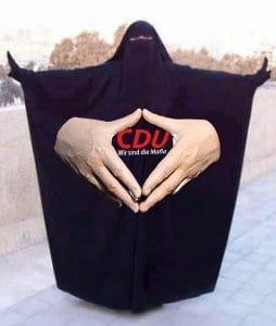 Diskriminierung Angela Merkel Raute burka Islam Frauen Zeichen Markenzeichen Anpassung Konvertierung Integration Zuwanderung Anpassung