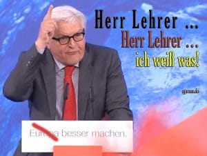Steinmeier attackiert USA wegen Syrien-Bombardements Steinmeier, Frank-Walter - Herr Lehrer ich weiss was