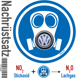 VW Abgasskandal technik Abgas Lachgas Stickoxid Erfindergeist guenstigere Loesung Auto Automobil Gasmaske qpress