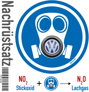VW gibt Vollgas: Nachrüstsatz für Wende an der BörseVW Abgasskandal technik Abgas Lachgas Stickoxid Erfindergeist guenstigere Loesung Auto Automobil Gasmaske qpress