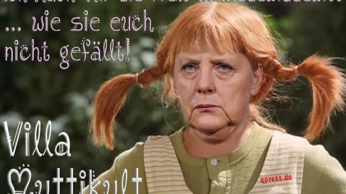 Angela Merkel Pippi Langsstrumpf ich mach mir die welt wie sie euch nicht gefaellt