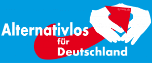 Kanzlerin der Schmerzen, jetzt wird durchregiert Logo Alternative fuer Deutschland AfD Angela Merkel alternativlos Landtagswahl Wahlgewinner neue Politik FeindBILD Spaltung qpress