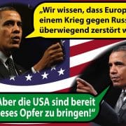 Obama und Krieg gegen Russland Opfer Europa
