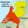 niederlande nach der teilung old netherlands relief location map